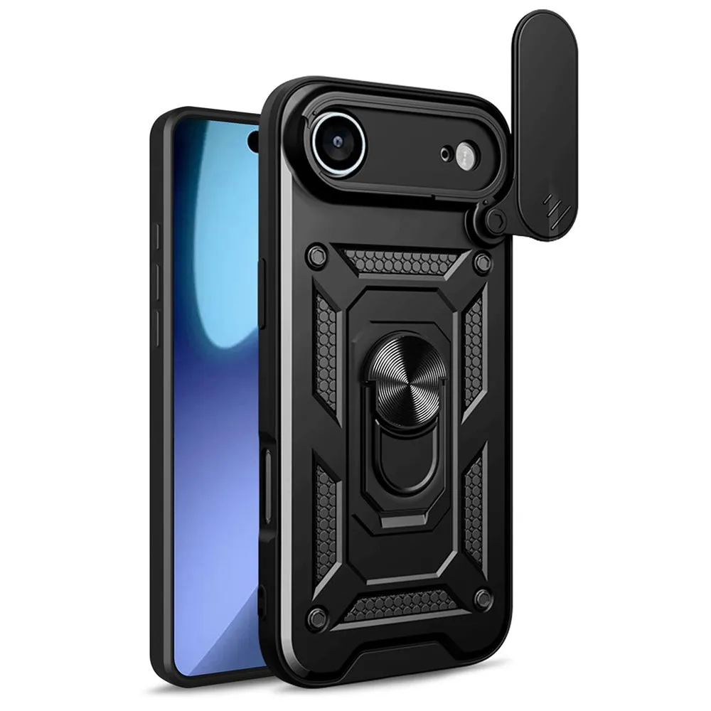 Custodia per Apple iPhone 17 Air, Techsuit, CamShield, Nera - immagine 1