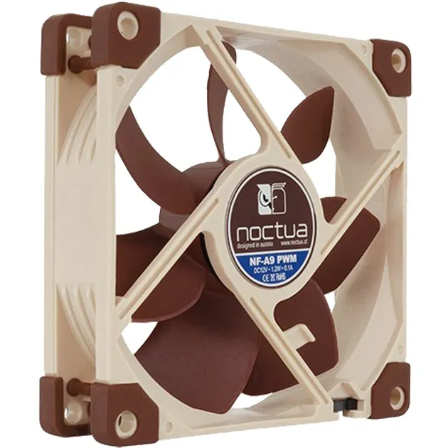 NF-A9 PWM sistema di raffreddamento per computer Case per computer Ventilatore 9,2 cm Beige, Marrone, Ventola - immagine 1