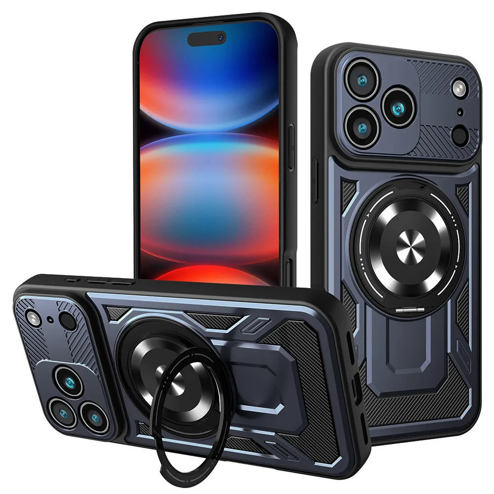 Custodia per Apple iPhone 17 Pro Max, Techsuit, RuggedCam, Blu - immagine 1