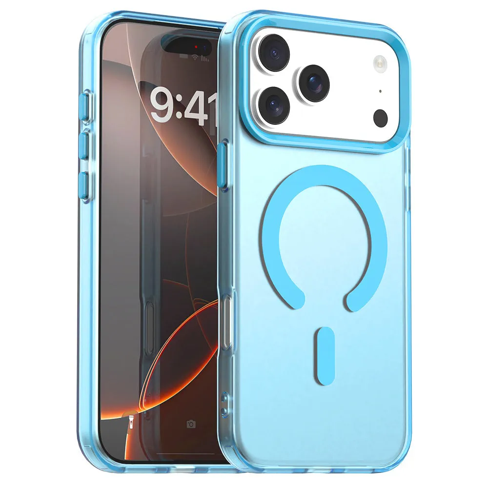 Custodia MagSafe per Apple iPhone 17 Pro Max, Techsuit, CandyCase, Blu - immagine 1