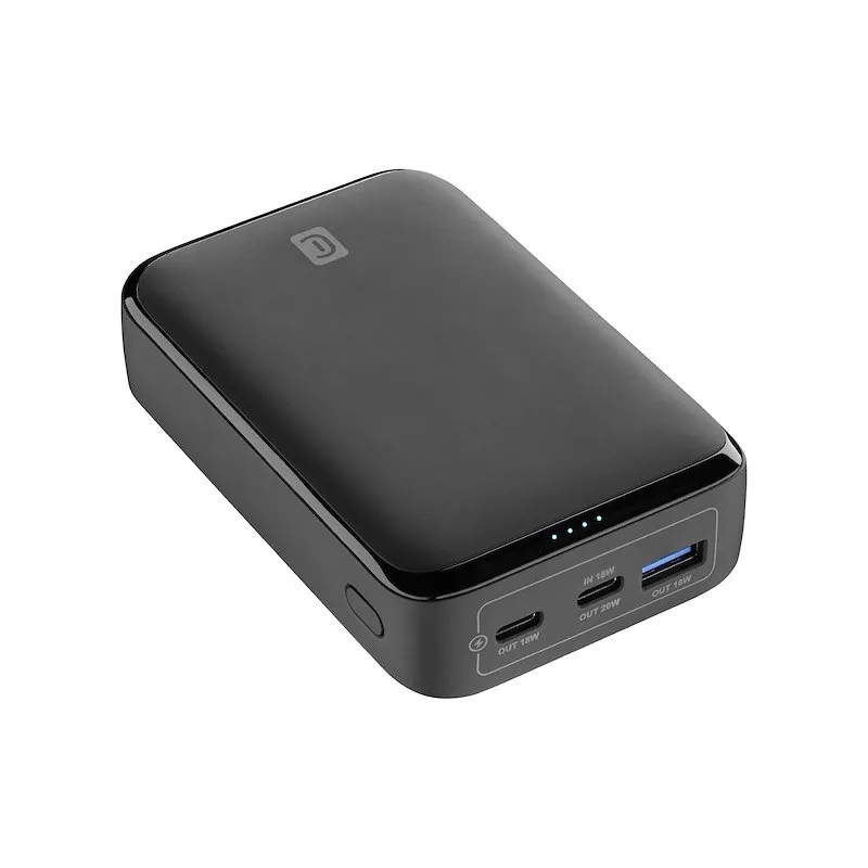 Cellularline PowerBank 3 porte USB-C/USB-A 20W Essence Promo 20.000 Nero - immagine 1