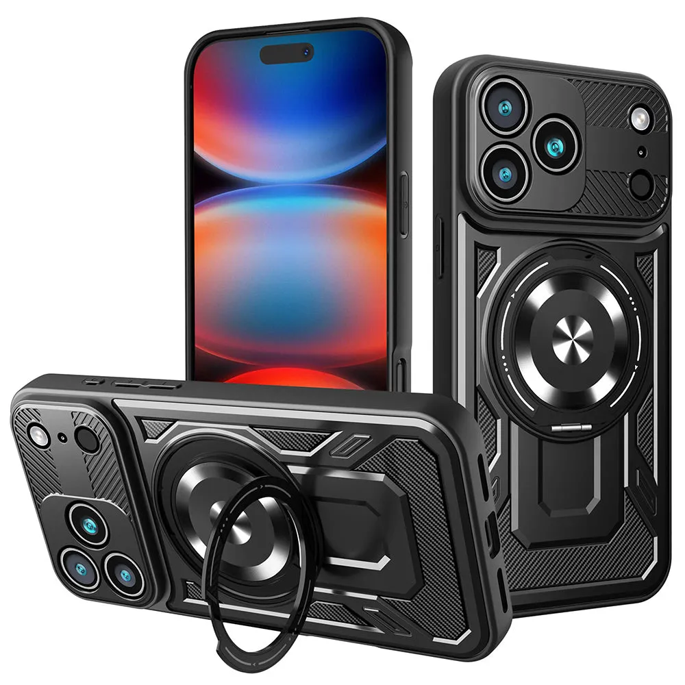 Custodia per Apple iPhone 17 Pro Max, Techsuit, RuggedCam, Nera - immagine 1