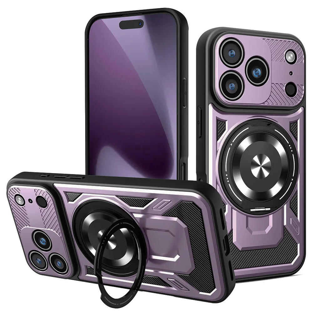 Custodia per Apple iPhone 17 Pro, Techsuit, RuggedCam, Viola - immagine 1