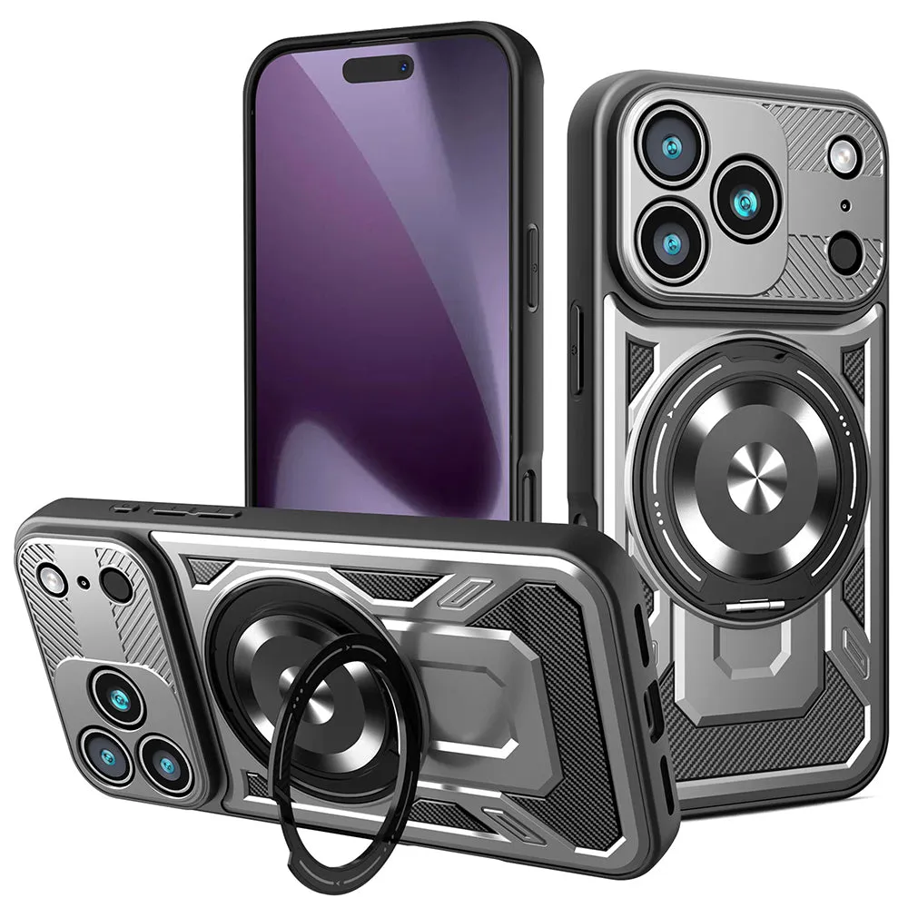 Custodia per Apple iPhone 17 Pro, Techsuit, RuggedCam, Grigio - immagine 1
