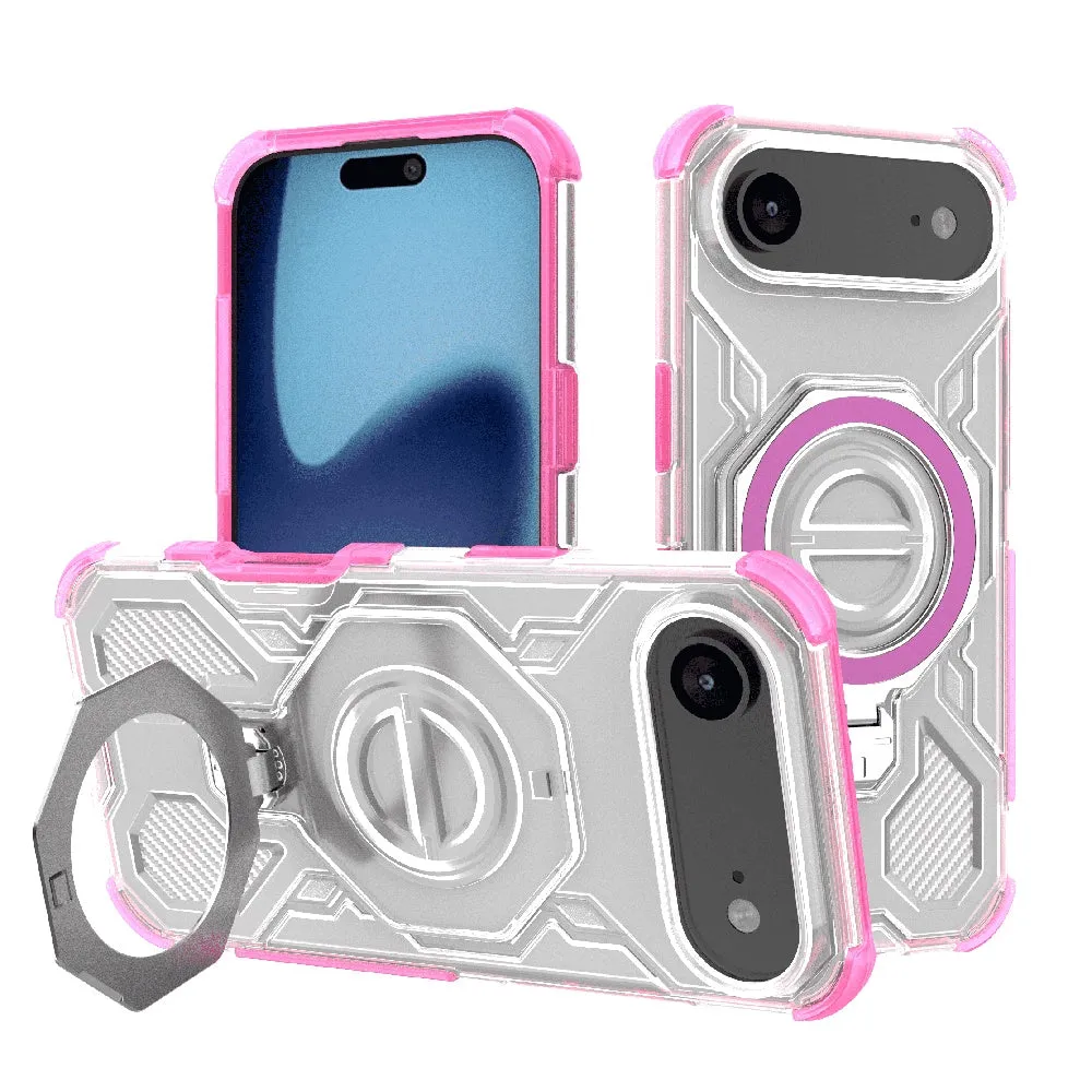Custodia per Apple iPhone 17 Air, Techsuit, Carbon Shield Pro, Rosa - immagine 1