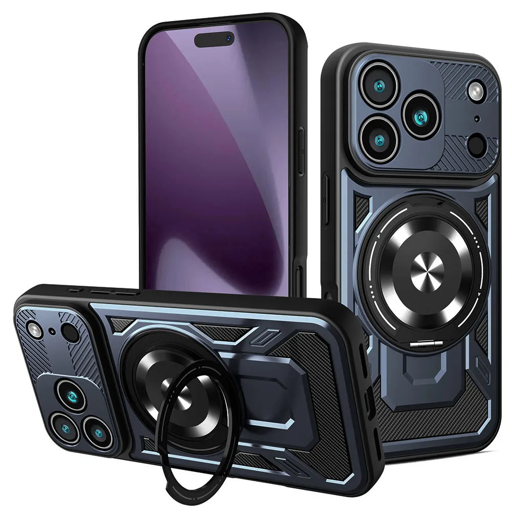 Custodia per Apple iPhone 17 Pro, Techsuit, RuggedCam, Blu - immagine 1