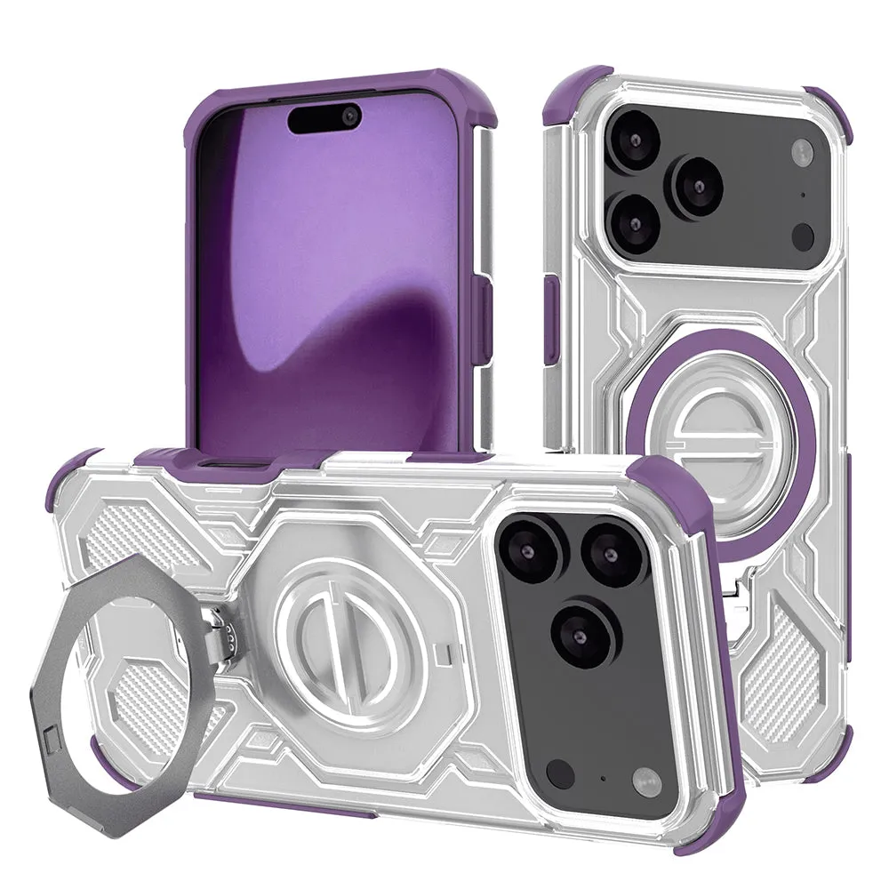 Custodia per Apple iPhone 17 Pro Max, Techsuit, Carbon Shield Pro, Viola - immagine 1