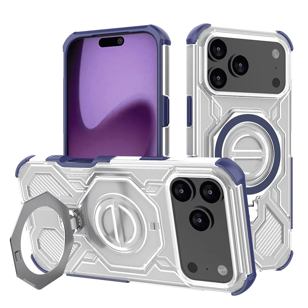 Custodia per Apple iPhone 17 Pro Max, Techsuit, Carbon Shield Pro, Blu - immagine 1
