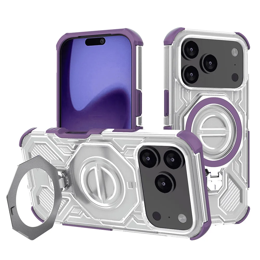 Custodia per Apple iPhone 17 Pro, Techsuit, Carbon Shield Pro, Viola - immagine 1