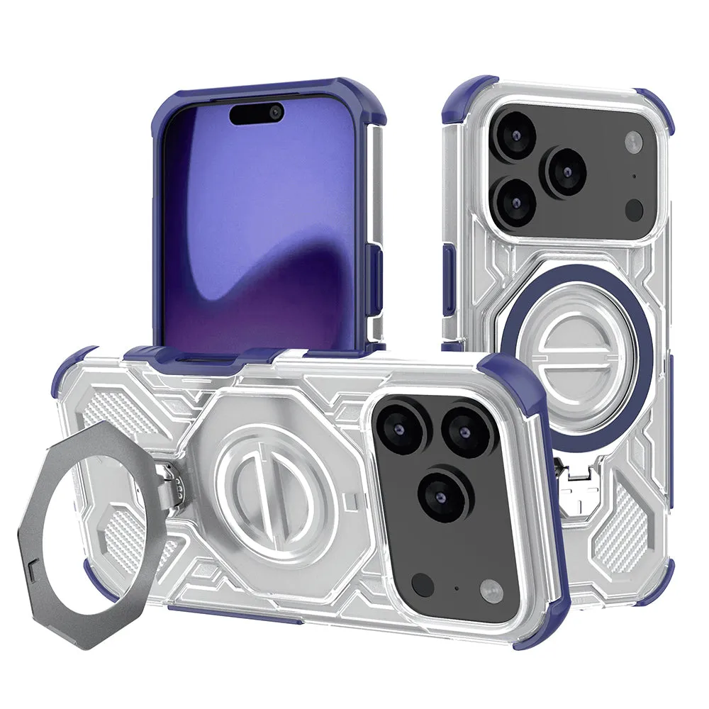 Custodia per Apple iPhone 17 Pro, Techsuit, Carbon Shield Pro, Blu - immagine 1