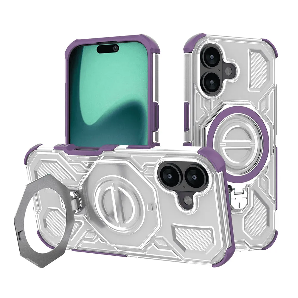 Custodia per Apple iPhone 17, Techsuit, Carbon Shield Pro, Viola - immagine 1