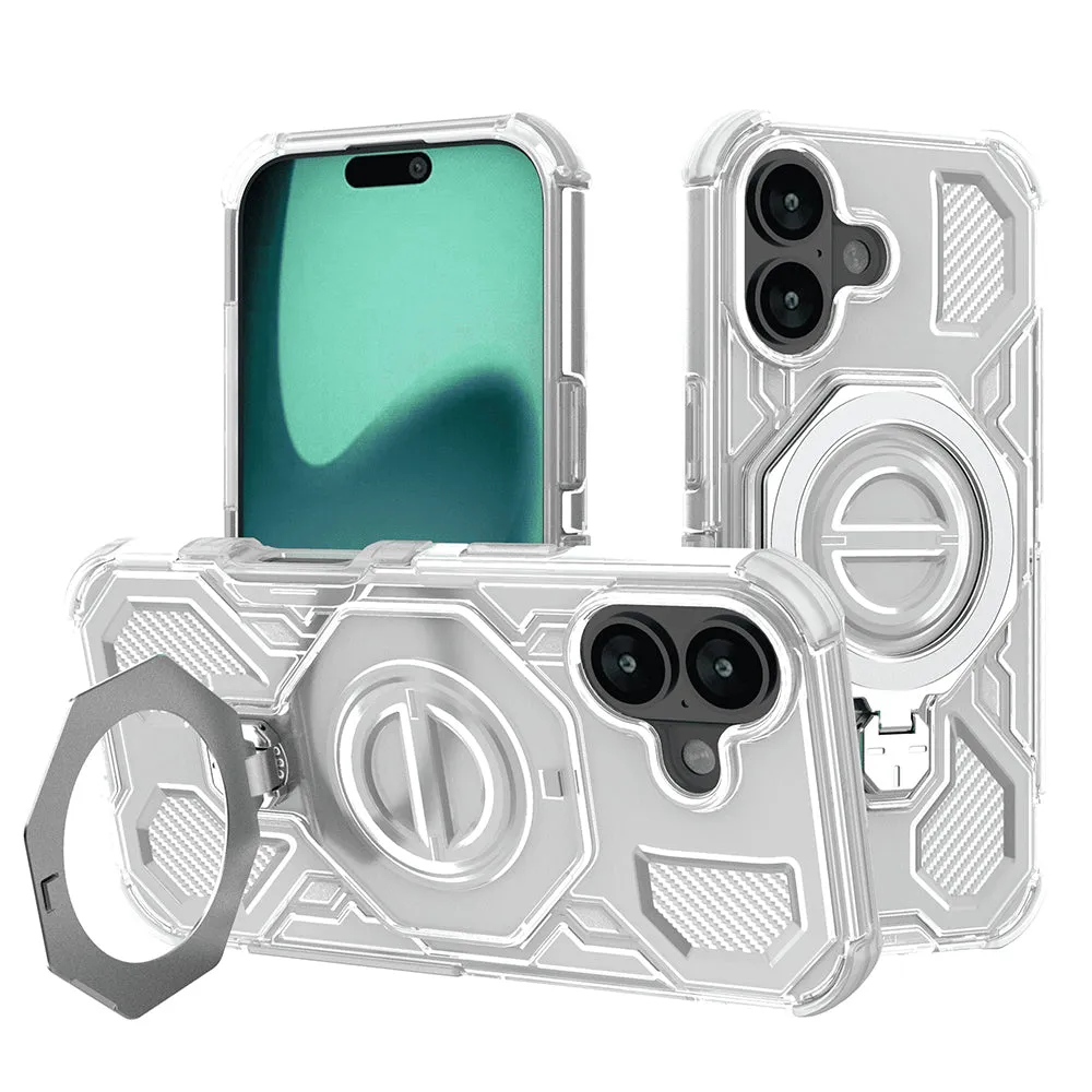 Custodia per Apple iPhone 17, Techsuit, Carbon Shield Pro, Bianca - immagine 1