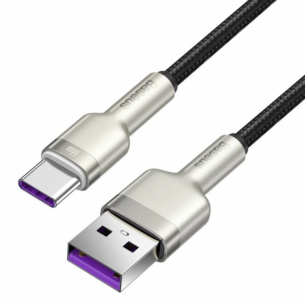Cavo Dati e Ricarica USB-A - USB-C Baseus Cafule Metal Series, 66W, 2m, Nero CAKF000201 - immagine 1