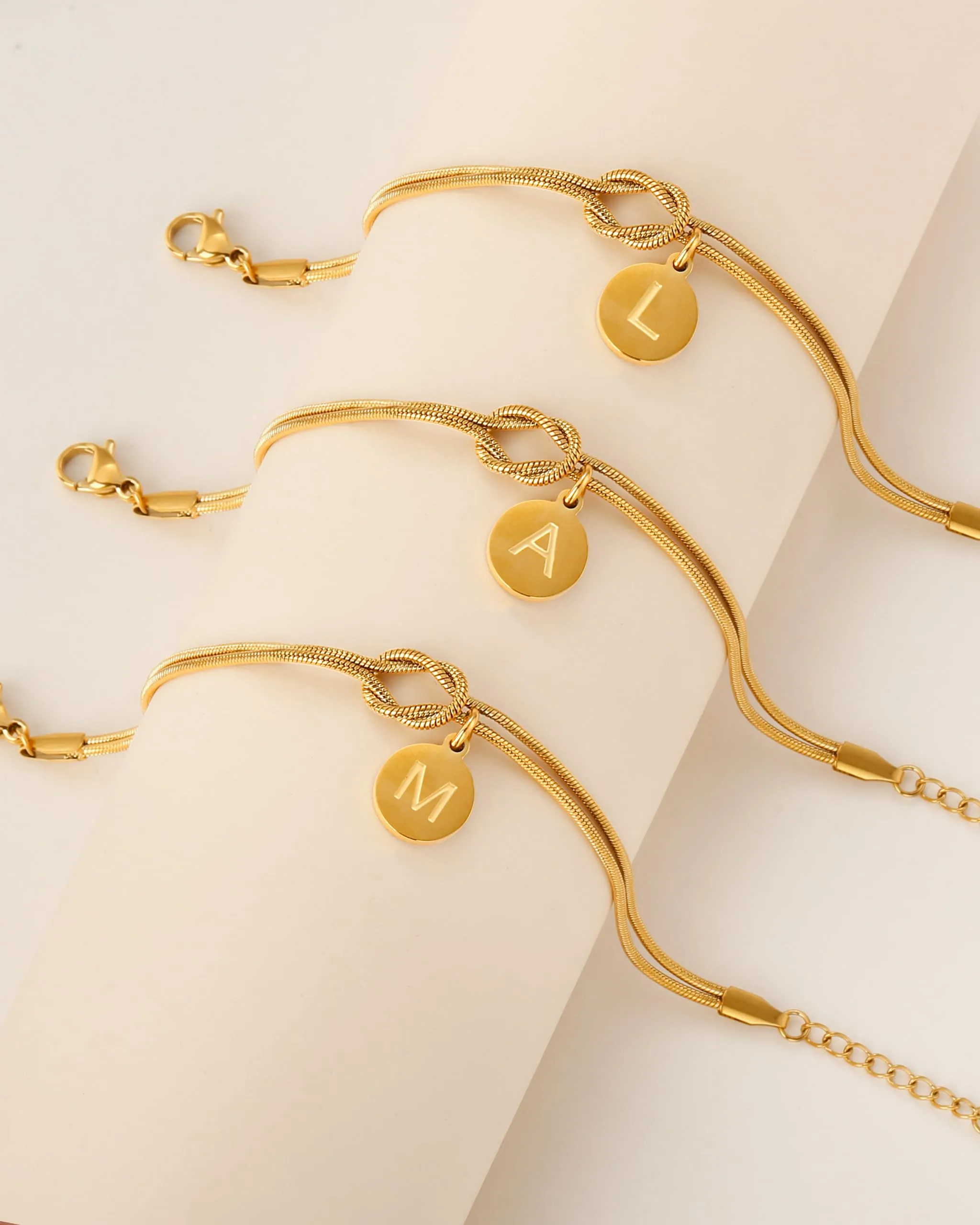 Bracciale Donna con Iniziali Bracciale Nodo Bracciali Donna Oro G - immagine 6