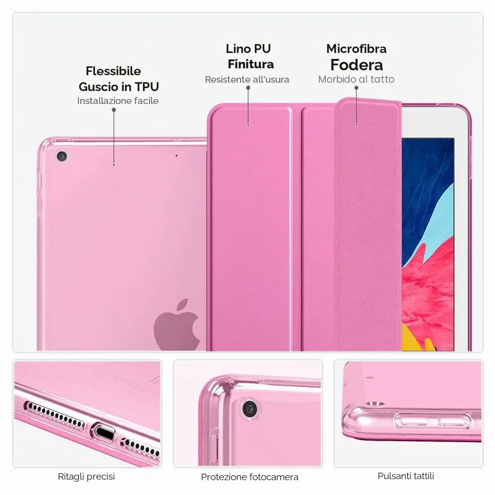MoKo Cover per iPad 9a/8a/7a Gen 10,2" 2021/2020/2019, Peonía - immagine 4