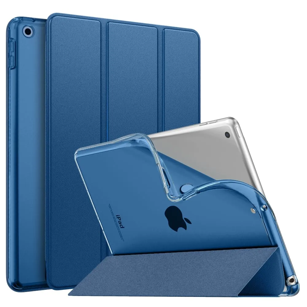 MoKo Cover per iPad 9a/8a/7a Gen 10,2" 2021/2020/2019, Blu Mare Scuro - immagine 1