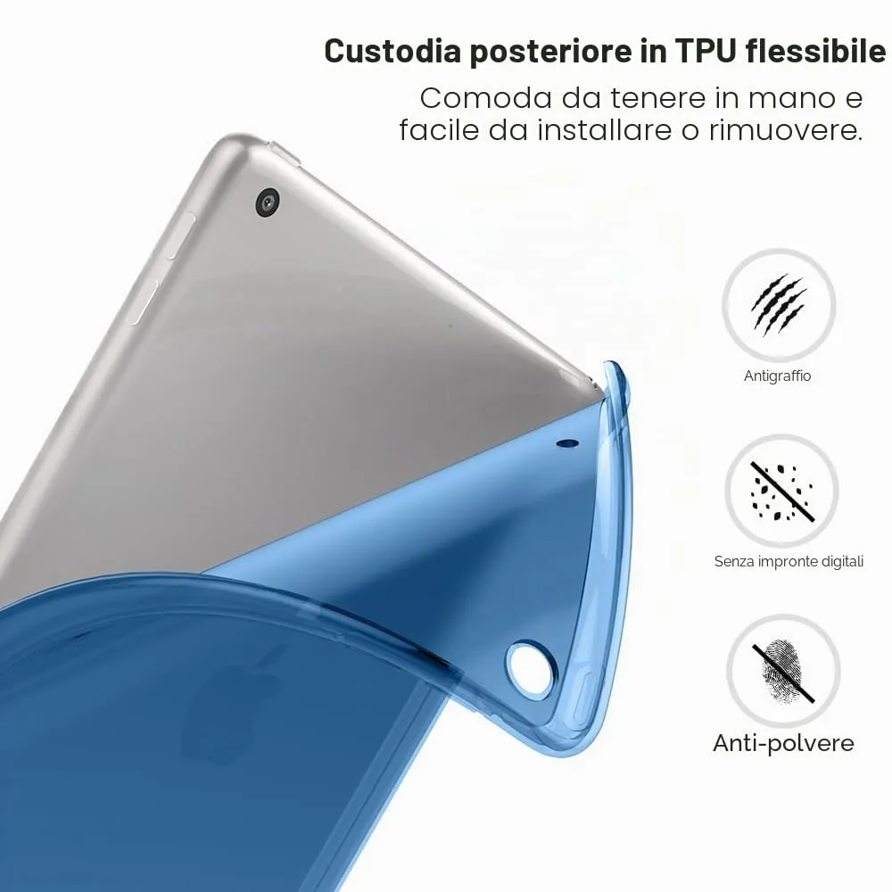 MoKo Cover per iPad 9a/8a/7a Gen 10,2" 2021/2020/2019, Blu Mare Scuro - immagine 6