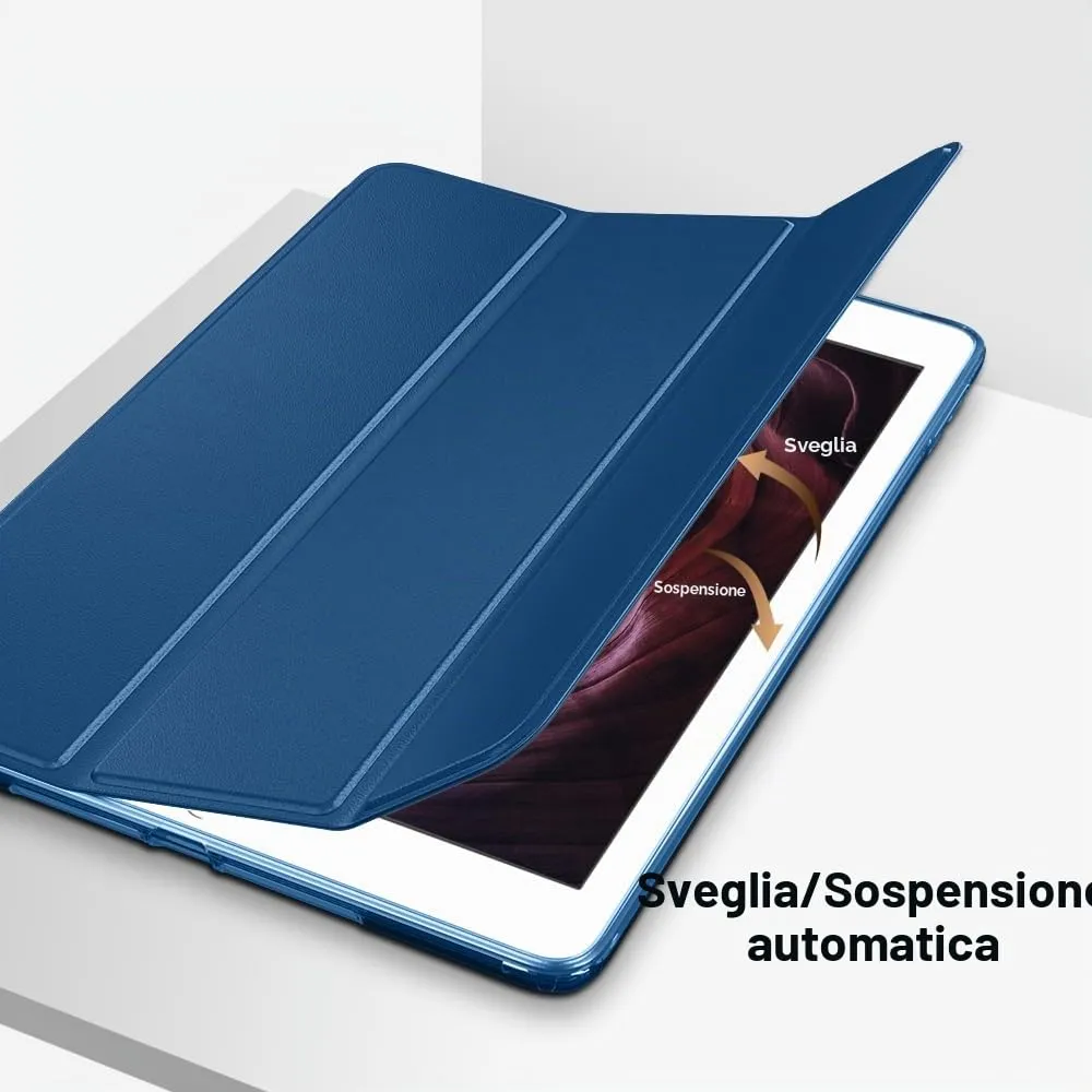 MoKo Cover per iPad 9a/8a/7a Gen 10,2" 2021/2020/2019, Blu Mare Scuro - immagine 7