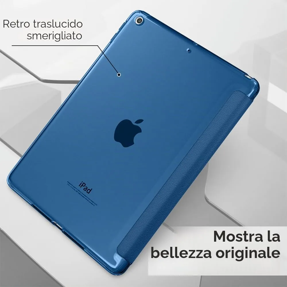 MoKo Cover per iPad 9a/8a/7a Gen 10,2" 2021/2020/2019, Blu Mare Scuro - immagine 9