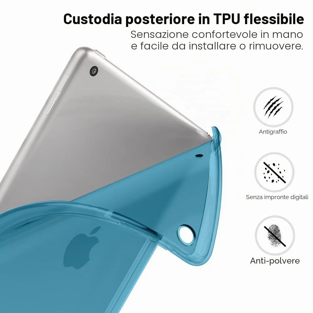 MoKo Cover per iPad 9a/8a/7a Gen 10,2" 2021/2020/2019, Blu Francese - immagine 6