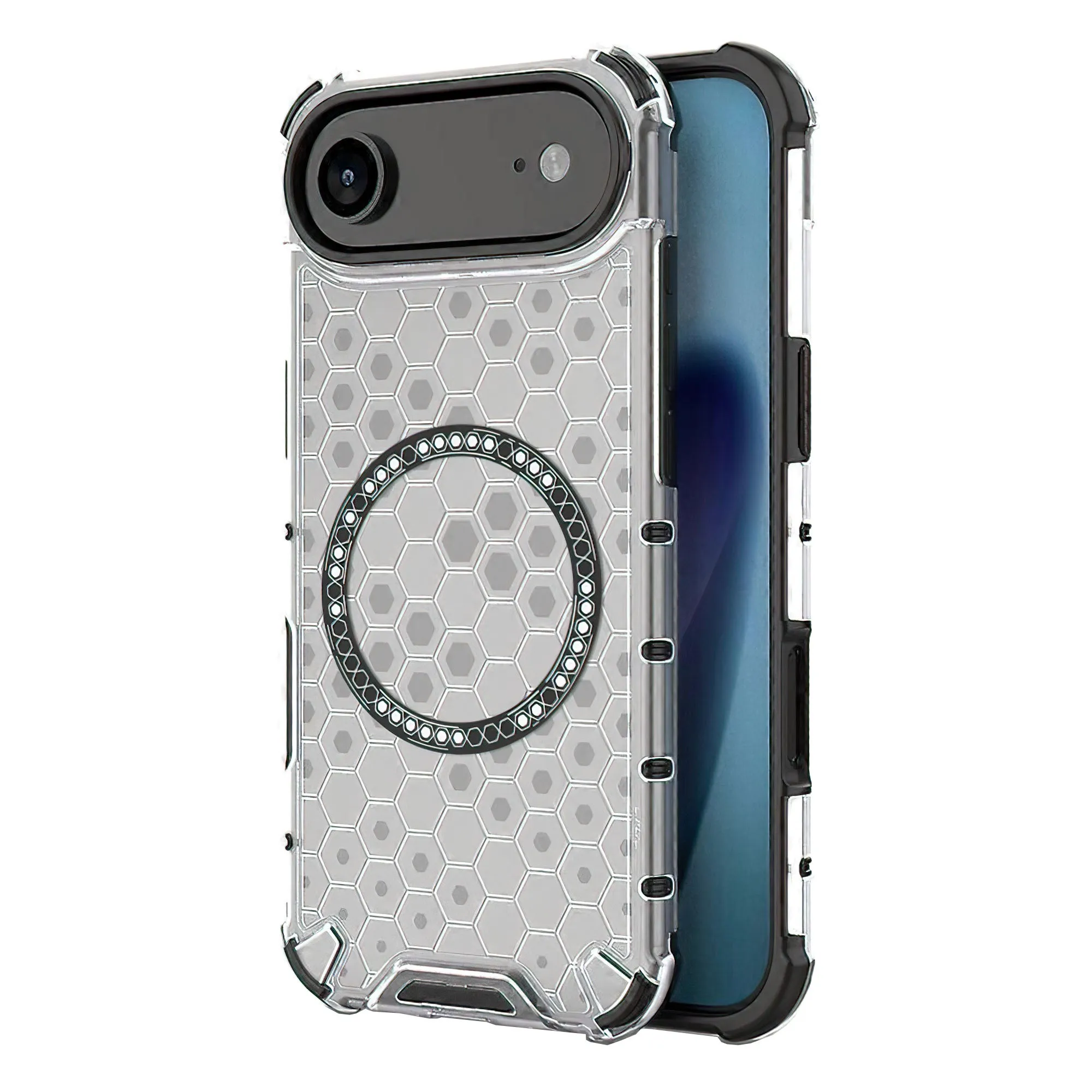 Custodia MagSafe per Apple iPhone 17 Air, Techsuit, HoneyComb Shield, Bianca - immagine 1