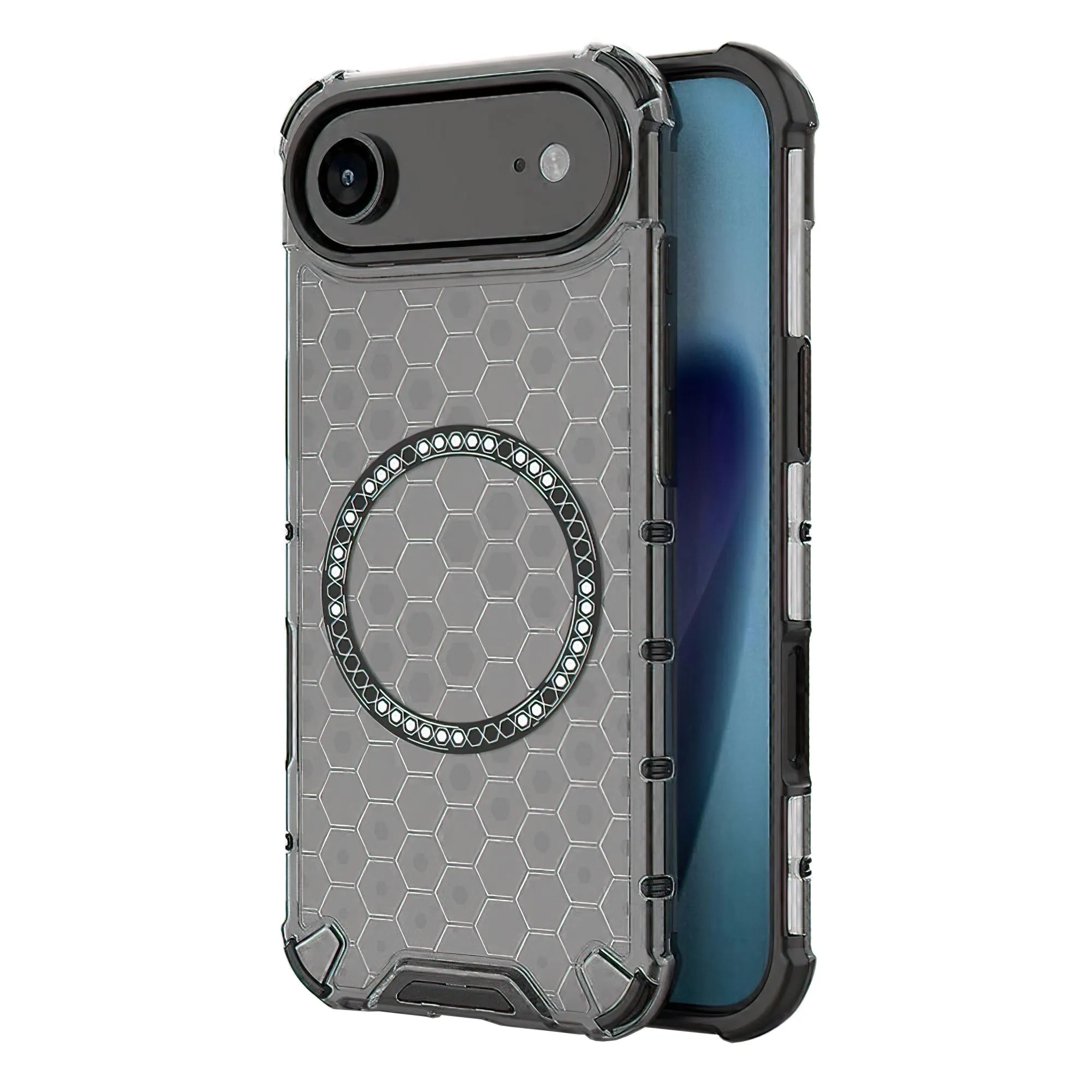 Custodia MagSafe per Apple iPhone 17 Air, Techsuit, HoneyComb Shield, Nera - immagine 1
