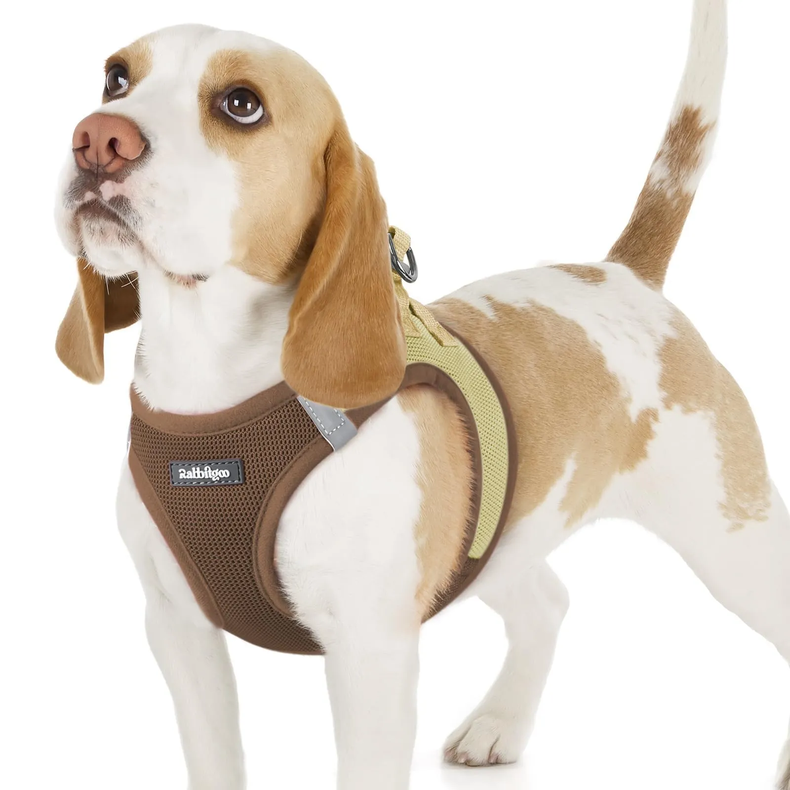 rabbitgoo Pettorina Cane Taglia Piccola, Leggero, Marrone e Beige M - immagine 1