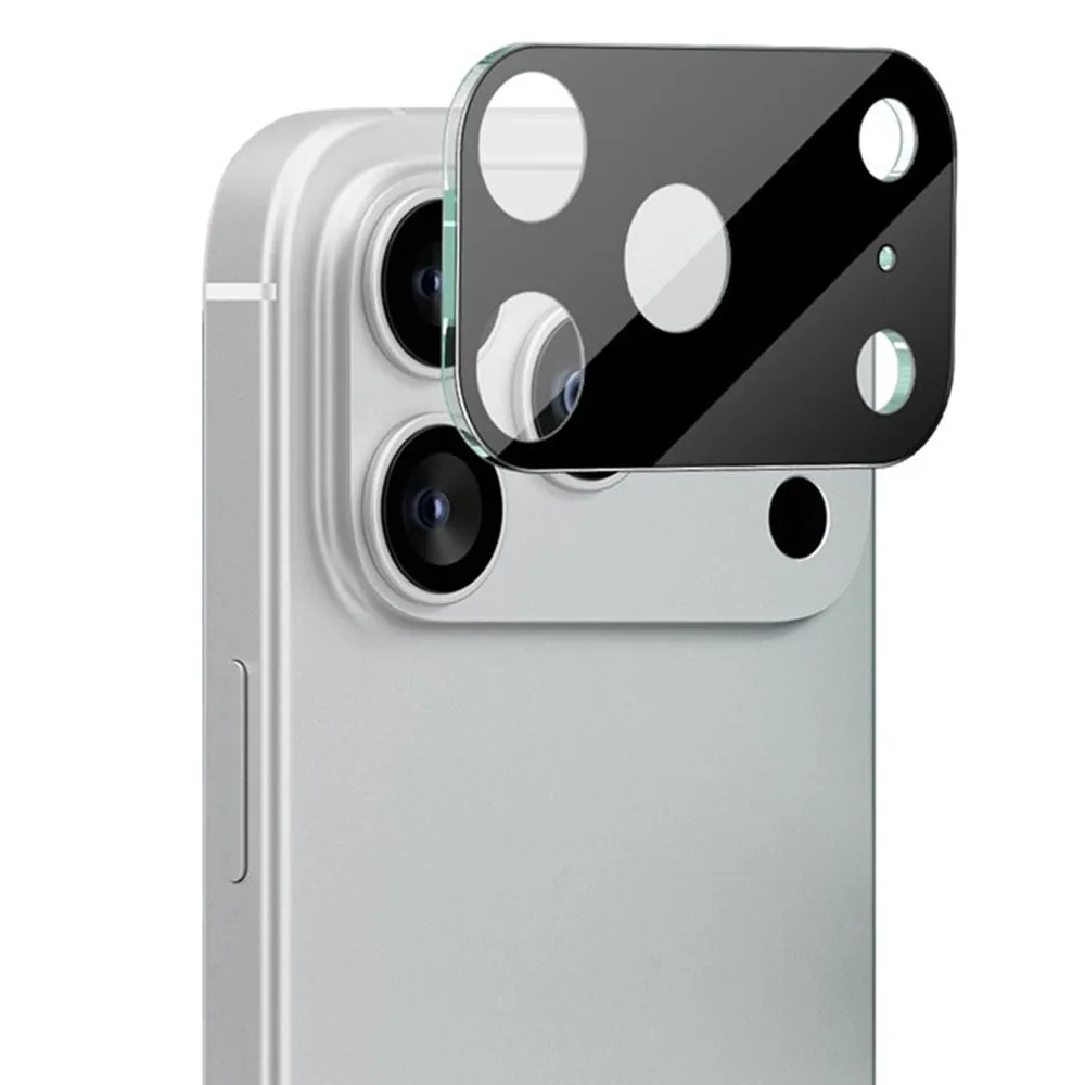 Pellicola protettiva Techsuit per la fotocamera posteriore per Apple iPhone 17 Pro, Vetro Temperato, Nero - immagine 1