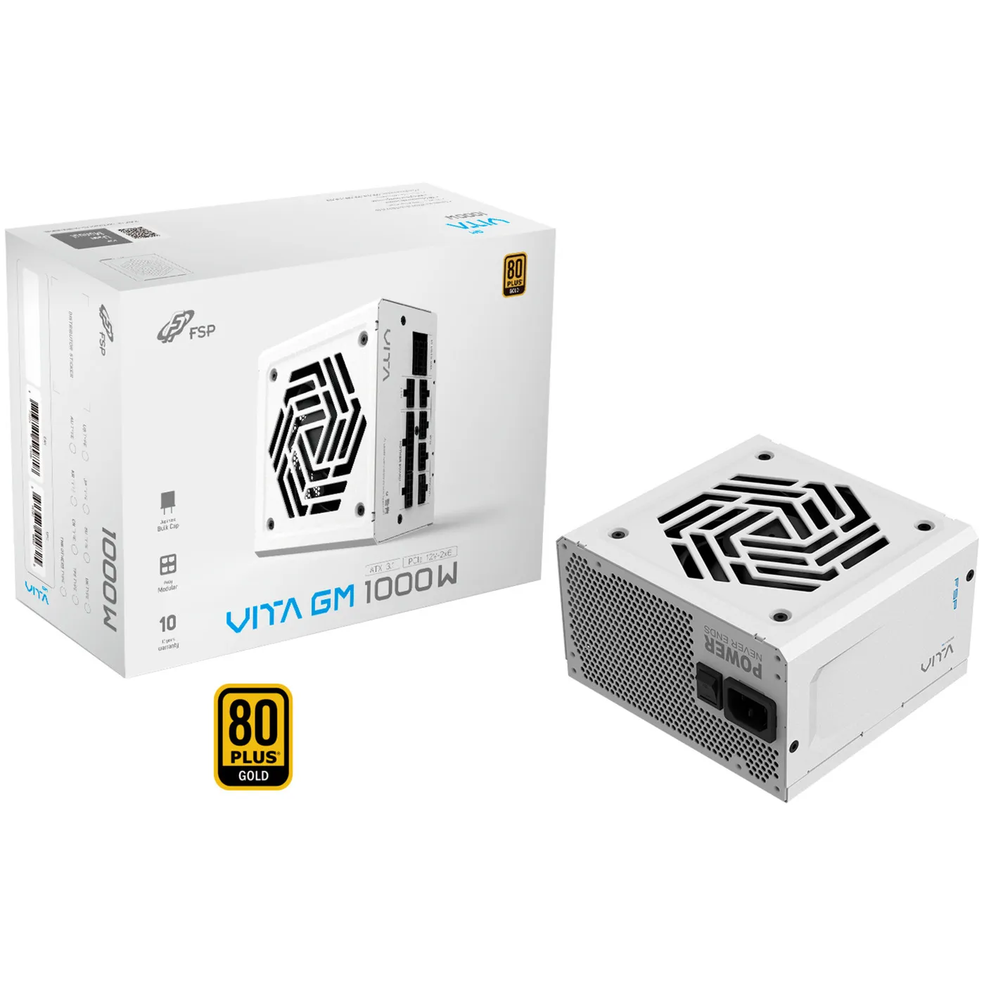 FSP VITA GM 1000W Bianco, Alimentatore PC - immagine 1