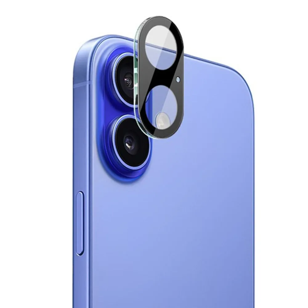 Pellicola protettiva Techsuit per la fotocamera posteriore per Apple iPhone 17, Vetro Temperato, Nero - immagine 1