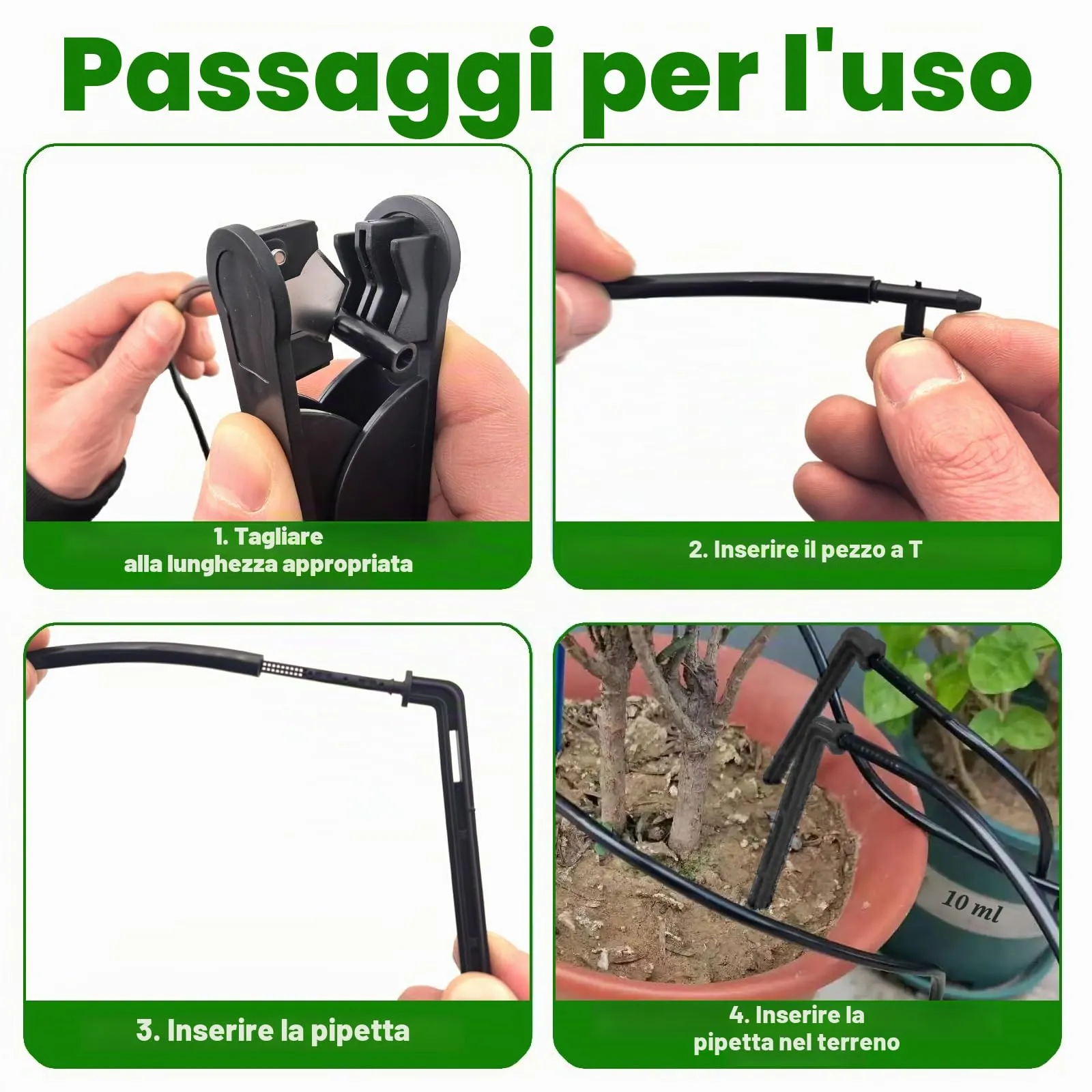 AYrundel Tubo per micro irrigazione, 40 m, tubo per sistema di irrigazione a goccia, 3/5 mm, per sistema di irrigazione da giardino, serra, balcone - immagine 3