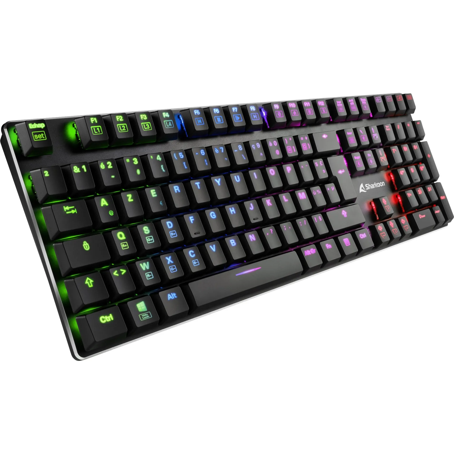 PureWriter RGB tastiera USB AZERTY Francese Nero, Tastiera da gioco - immagine 1