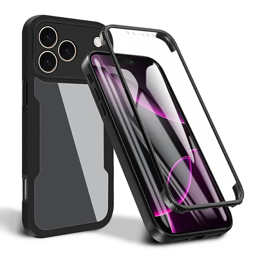 Custodia per Apple iPhone 17 Pro, Techsuit, ColorVerse 360, Nera - immagine 1
