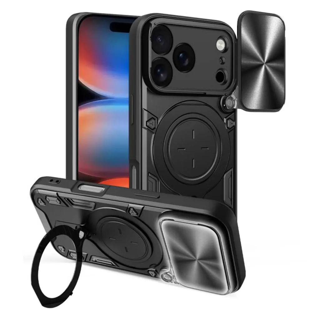 Custodia per Apple iPhone 17 Pro Max, Techsuit, CamGuard Pro, Nera - immagine 1