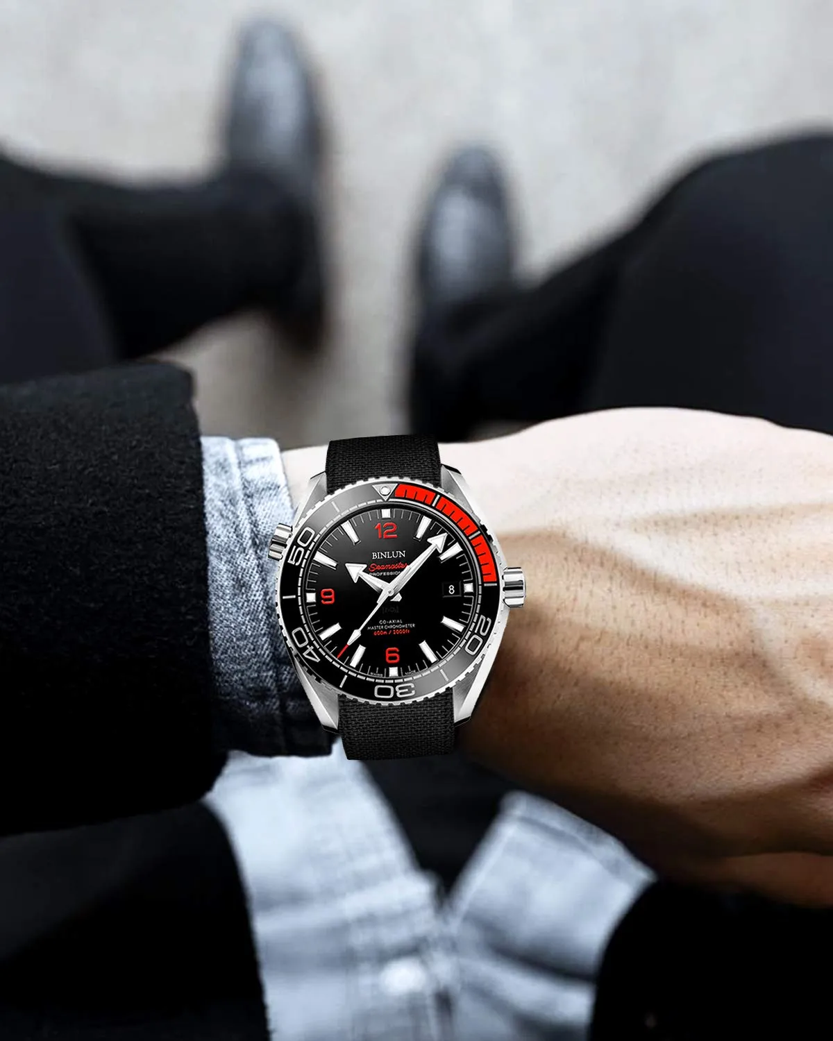 BINLUN Cinturino per Orologio in Nylon Elastico di Ricambio Militare Cinturino a Strappo Paracadute Marina Nazionale per Uomo Donna Fibbia Nero/Argento 18/20/22mm - immagine 6