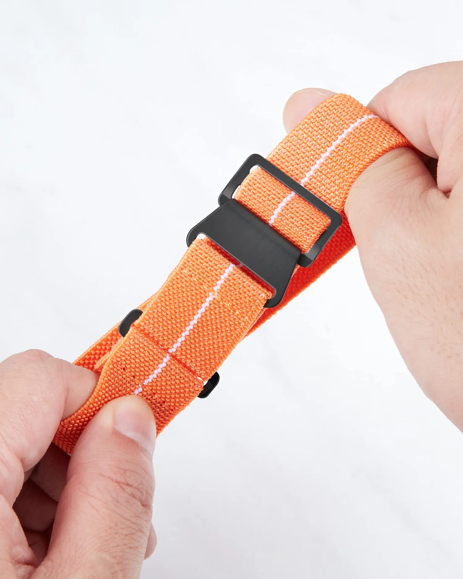 BINLUN Cinturino per Orologio in Nylon Elastico di Ricambio Militare Cinturino a Strappo Paracadute Marina Nazionale per Uomo Donna Fibbia Nero/Argento 18/20/22mm - immagine 2