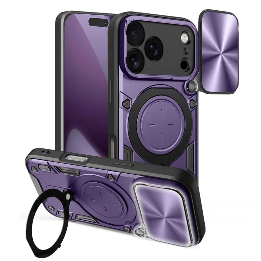 Custodia per Apple iPhone 17 Pro, Techsuit, CamGuard Pro, Viola - immagine 1