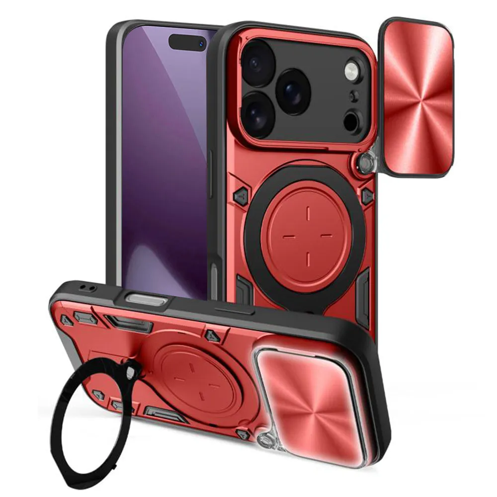 Custodia per Apple iPhone 17 Pro, Techsuit, CamGuard Pro, Rossa - immagine 1