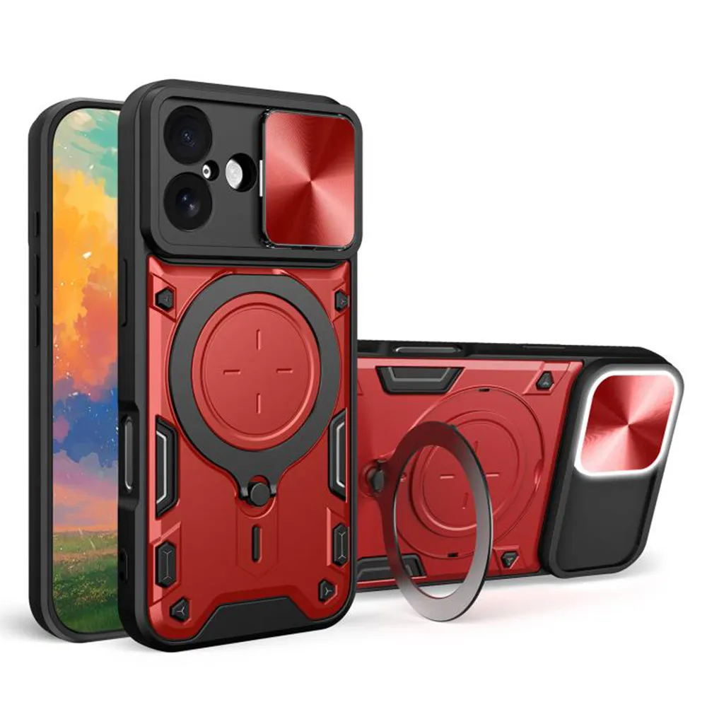 Custodia per Apple iPhone 17, Techsuit, CamGuard Pro, Rossa - immagine 1