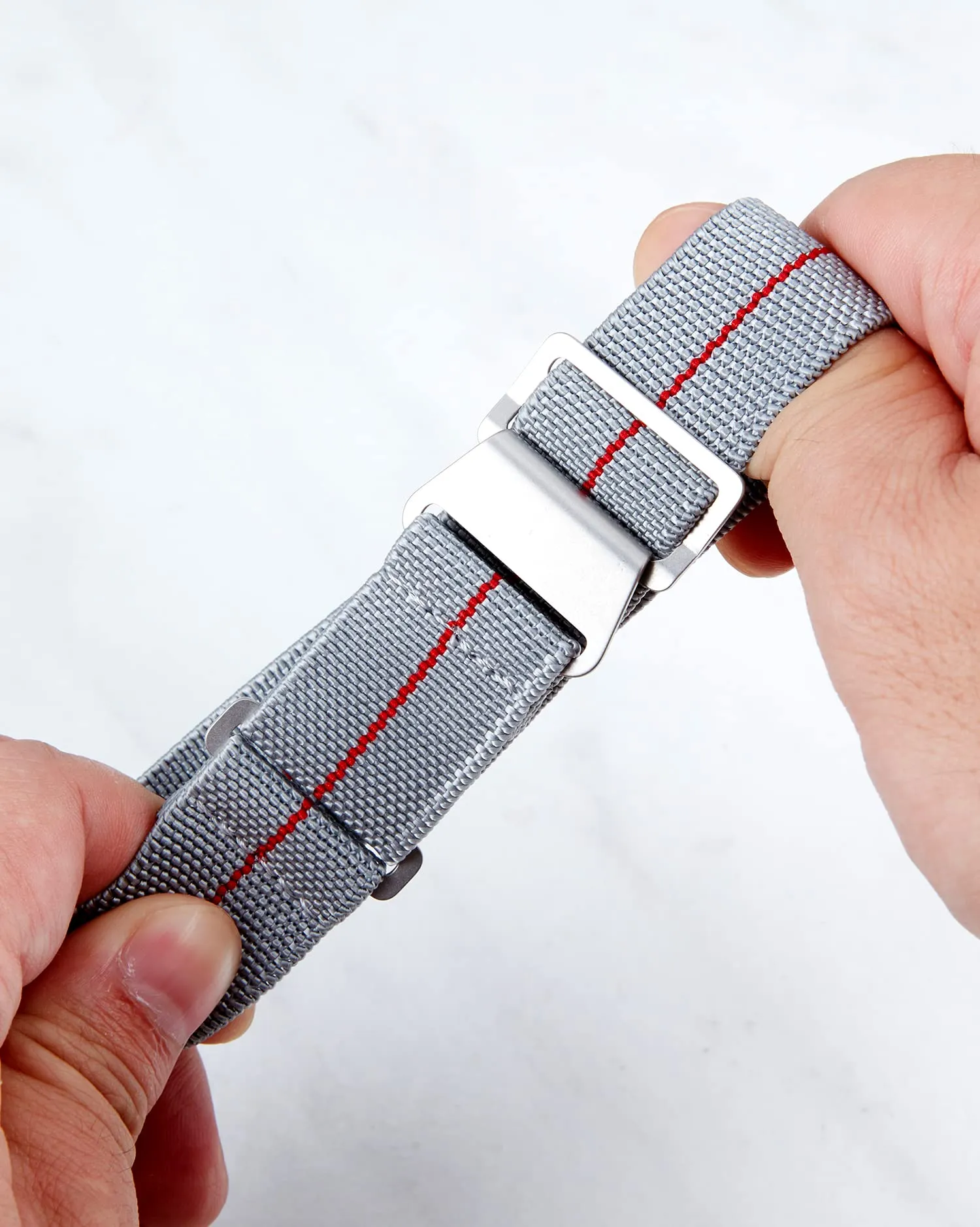 BINLUN Cinturino per Orologio in Nylon Elastico di Ricambio Militare Cinturino a Strappo Paracadute Marina Nazionale per Uomo Donna Fibbia Nero/Argento 18/20/22mm - immagine 2