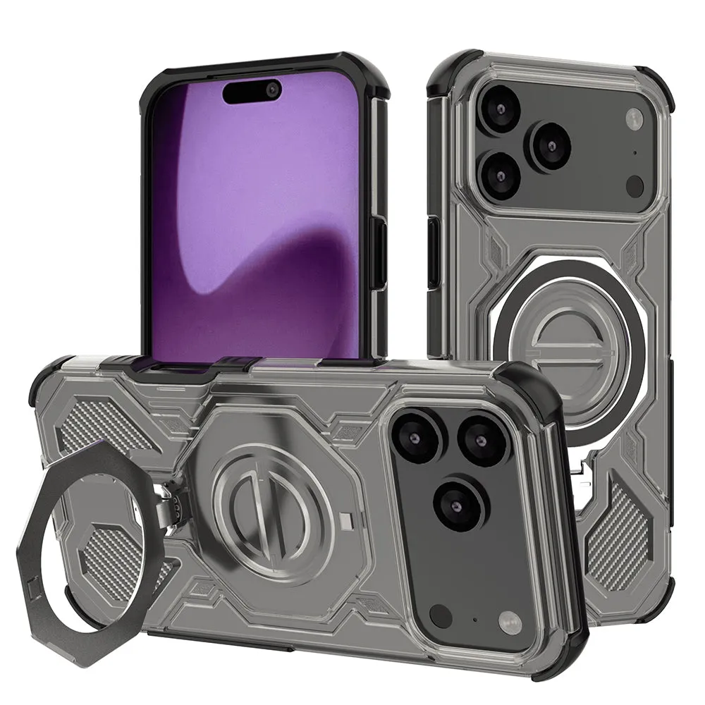Custodia per Apple iPhone 17 Pro Max, Techsuit, Carbon Shield Pro, Fumo - immagine 1