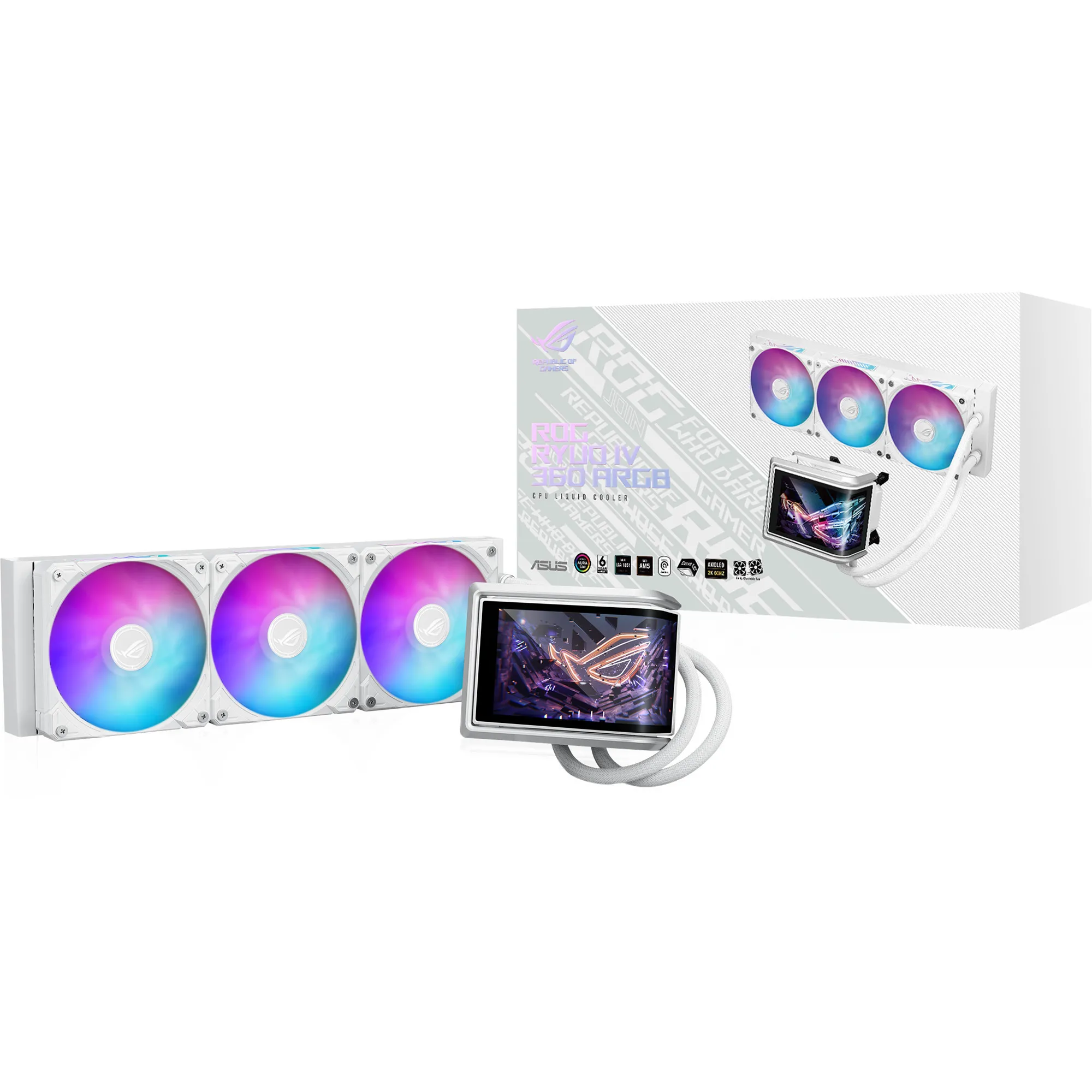 ROG RYUO IV 360 ARGB WHT, Raffreddamento ad acqua - immagine 1