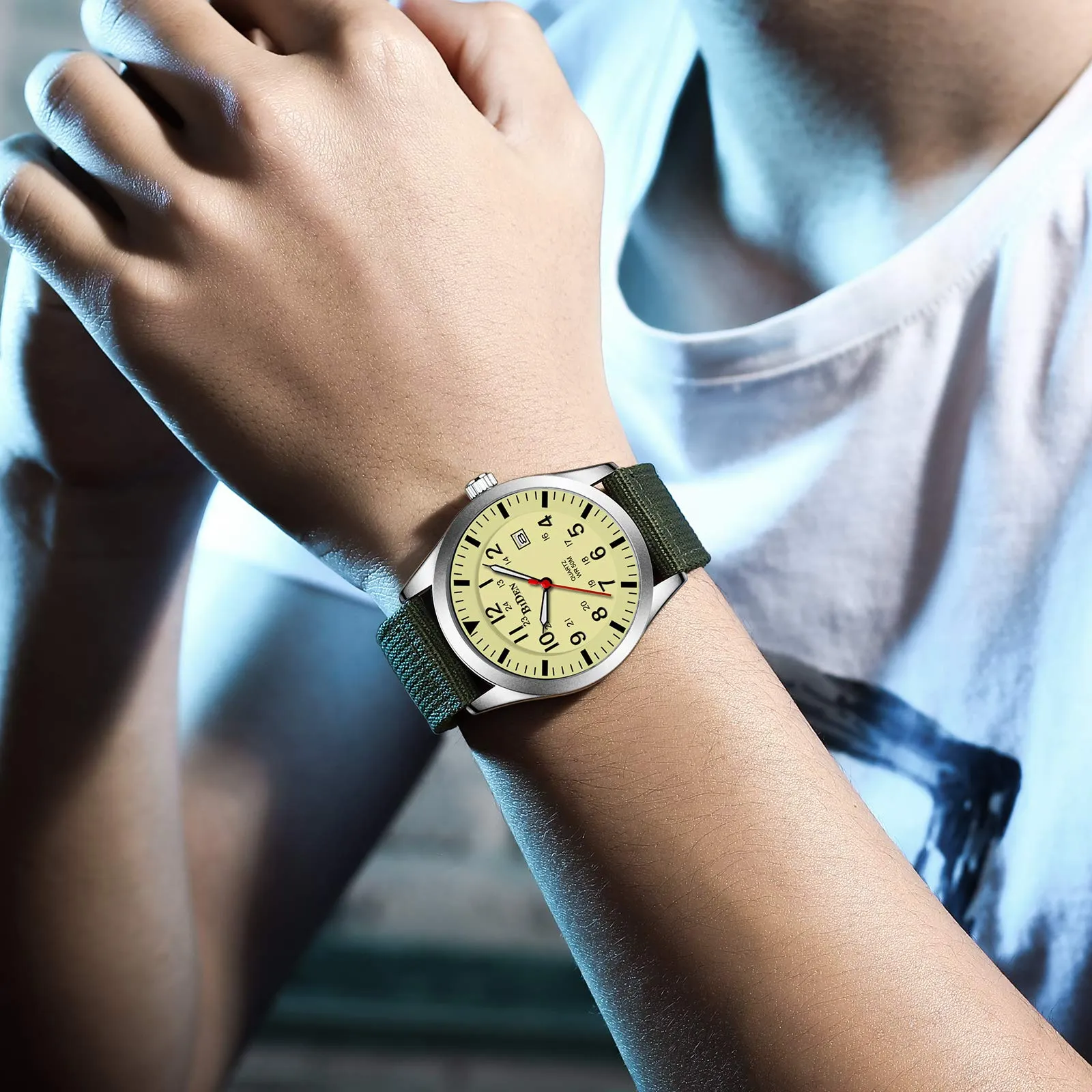 HANPOSH Orologio Uomo Analogico al Quarzo Impermeabile in Pelle - immagine 7