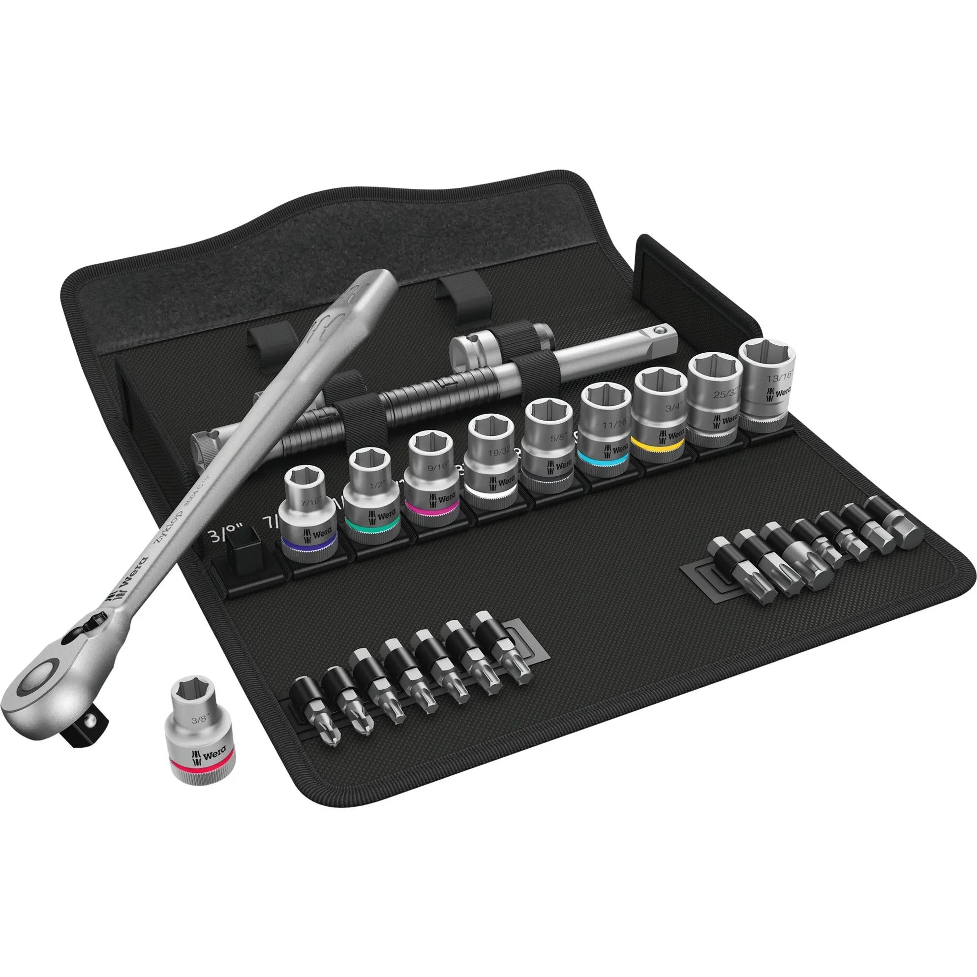 8100 SC 11 Set di cricchetto Zyklop Metal, in pollici, 1/2", Set di strumenti - immagine 1