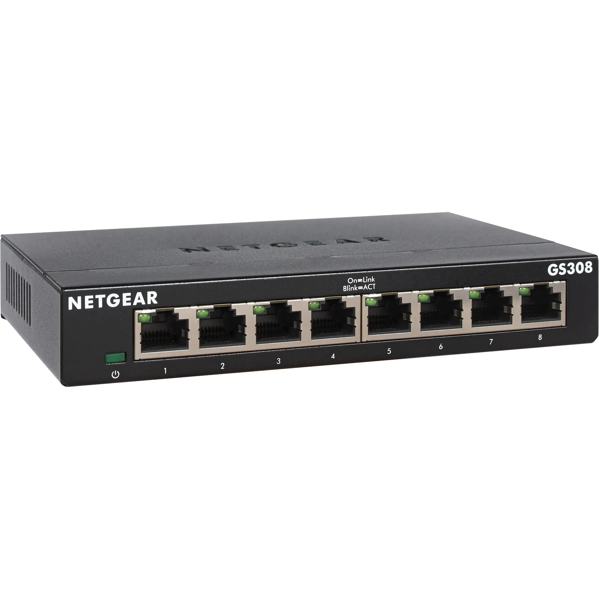 GS308-300PES switch di rete Non gestito L2 Gigabit Ethernet (10/100/1000) Nero, Interruttore - immagine 1