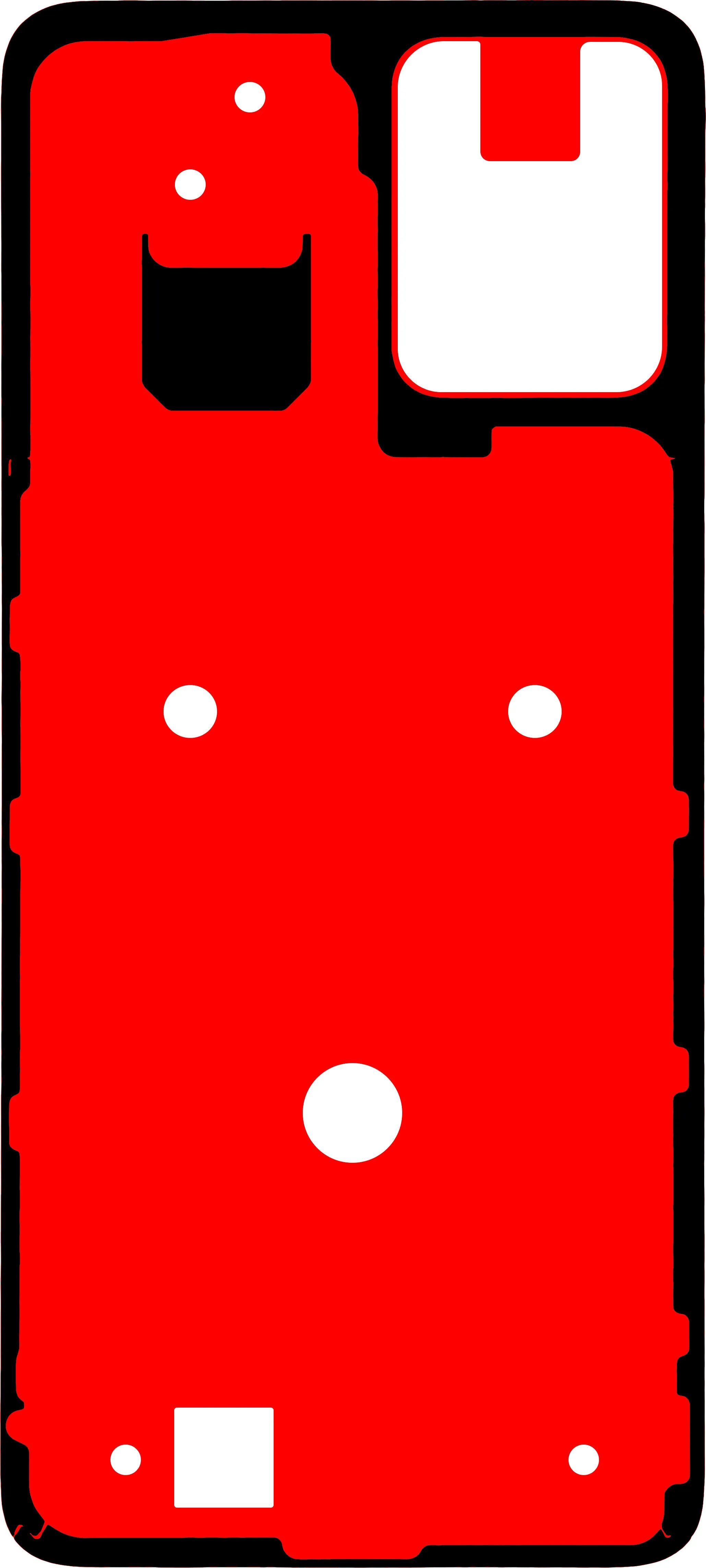 Adesivo Coperchio Batteria Motorola Moto G13, Service Pack 5D78C22490 - immagine 1