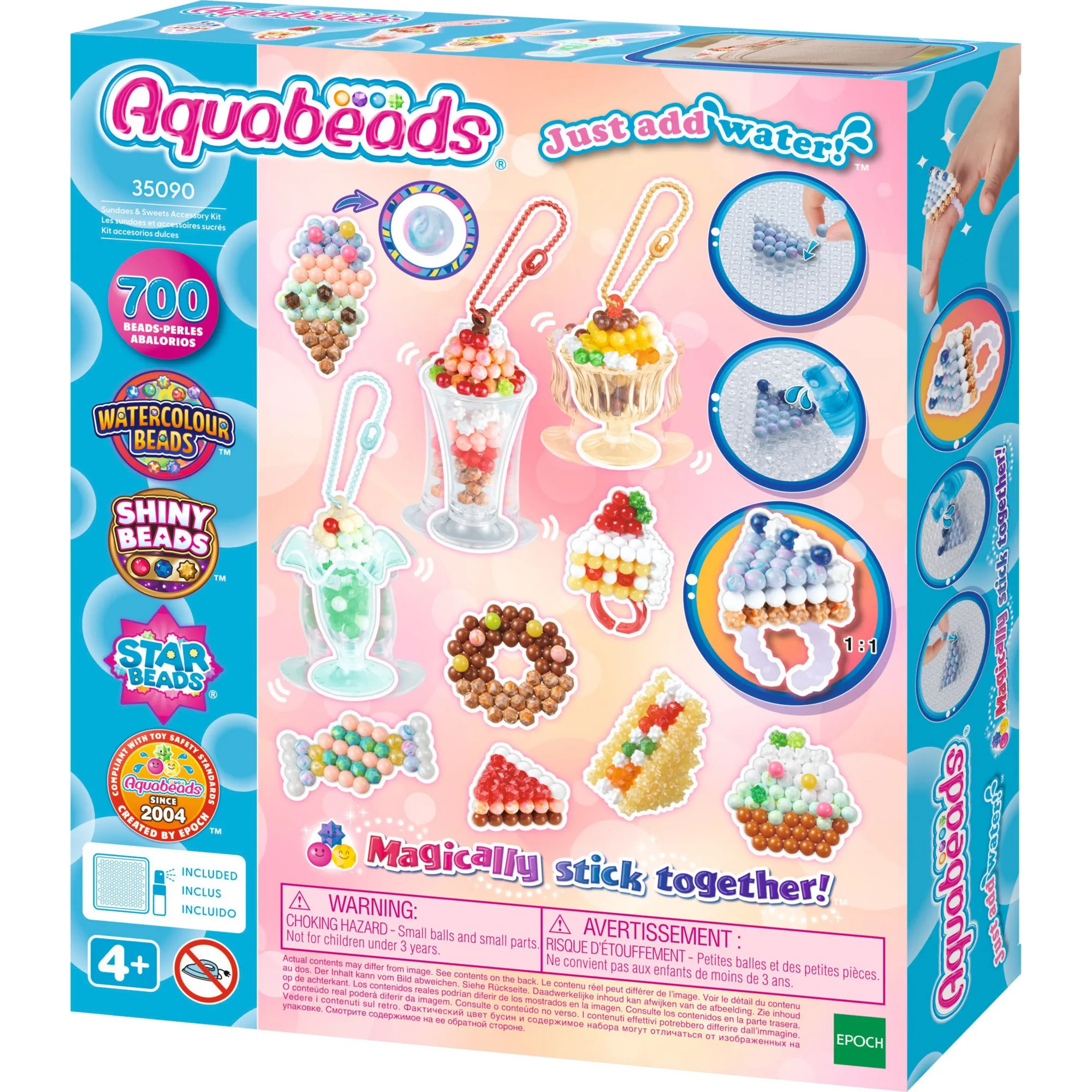 Aquabeads Set creativo ciondoli dolci, Materiale artigianale - immagine 1