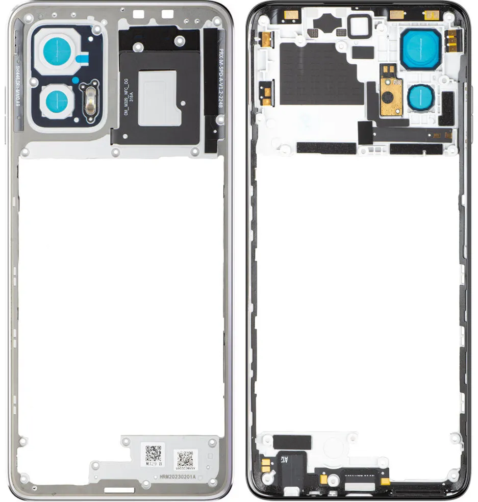 Carcasa Centrale Motorola Moto G73, Argento (Lucent White), Service Pack 5S58C22265 - immagine 1