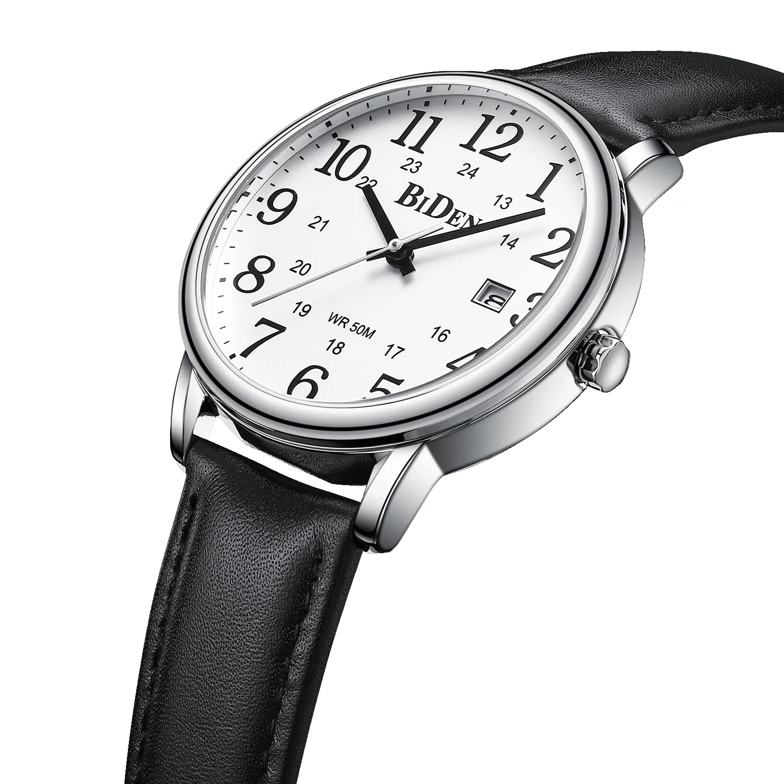 HANPOSH Orologio Uomo Analogico al Quarzo Impermeabile in Pelle - immagine 3