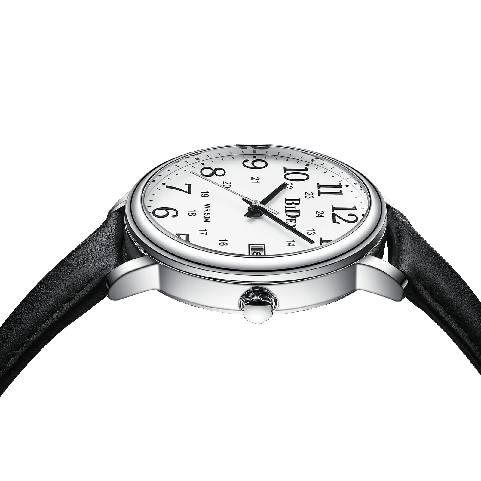 HANPOSH Orologio Uomo Analogico al Quarzo Impermeabile in Pelle - immagine 5